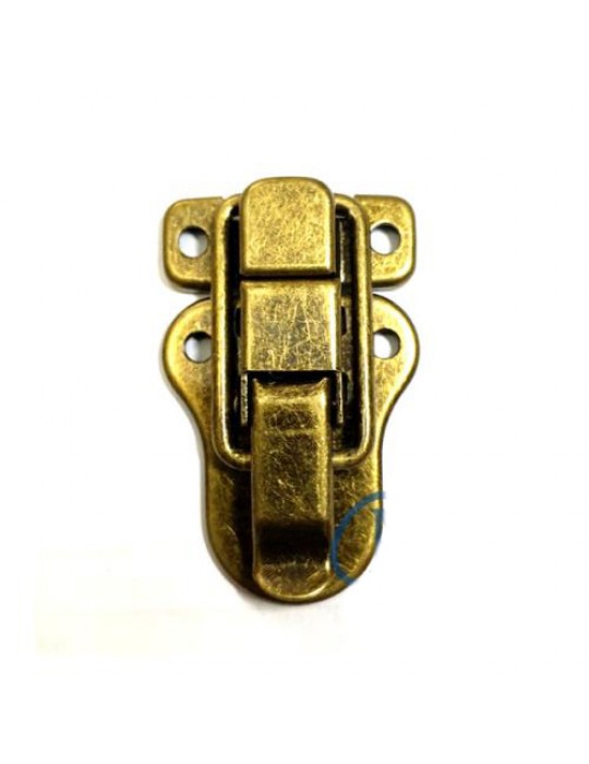 Sandık, Kutu Klipsi, Ön Kilidi - 48x30mm, Antik, 100 Adet