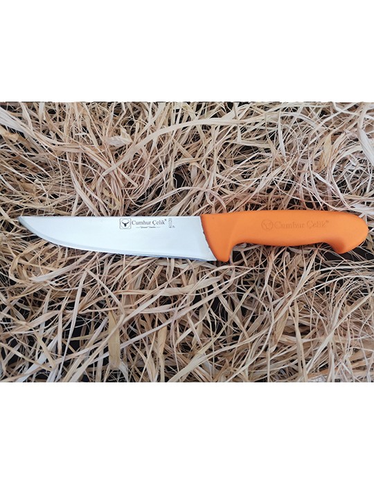 Sürmene Cumhur Çelik 61120 Kasap Kurban Bıçağı, 16,5 cm, Kaymaz Sap