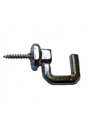 Vidalı Kanca, Askı Büyük - 15x23mm, Nikel - 1 Adet