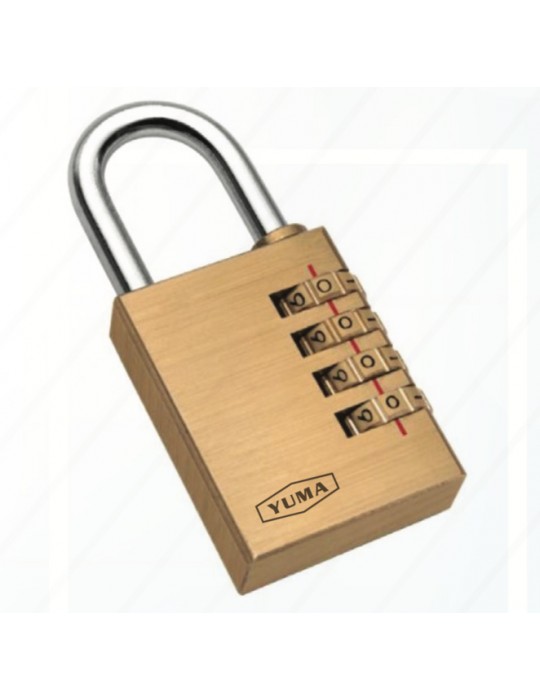 Pirinç Şifreli Asma Kilit - 4 Basamaklı 50mm