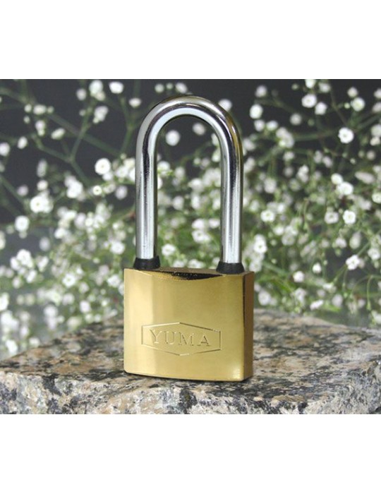 Sarı Kaplama Döküm Uzun Asma Kilit 38mm