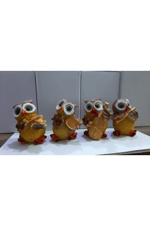 Müzisyen Baykuşlar Biblo 4'lü Set Müzisyen Baykuşlar Biblo 4'lü Set