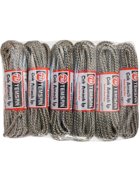 Temsan 10 mt Çok Amaçlı İp 12'li