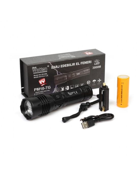 3000 Lümen Güçlü EL Feneri Wt-600