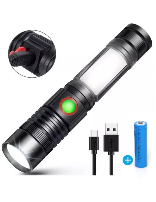 Geniş Açılı P50 Led Şarjlı EL Feneri Wt-601