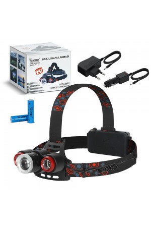 6000 Lümen Şarjlı Kafa Lambası WT-632 6000 Lümen Şarjlı Kafa Lambası WT-632