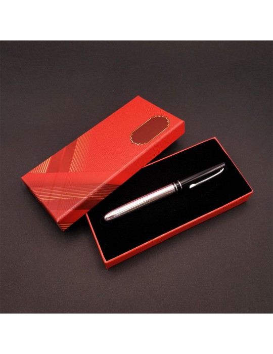 Metal Silver Kalem Kutulu