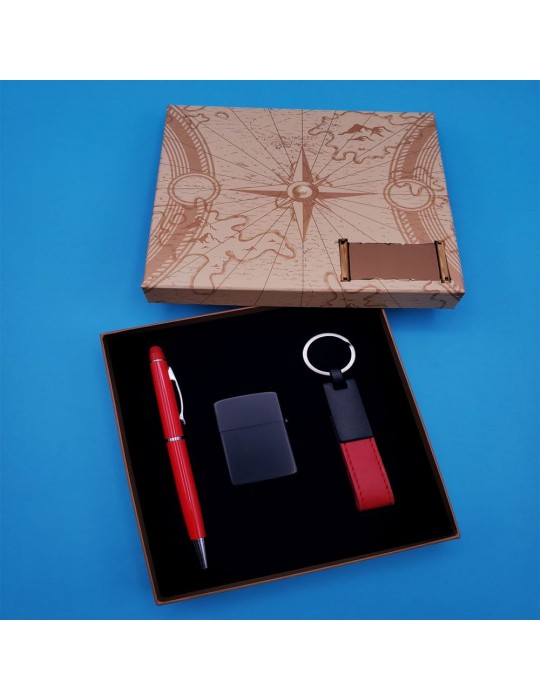 Anahtarlık Çakmak Ve Kalem Hediye Seti