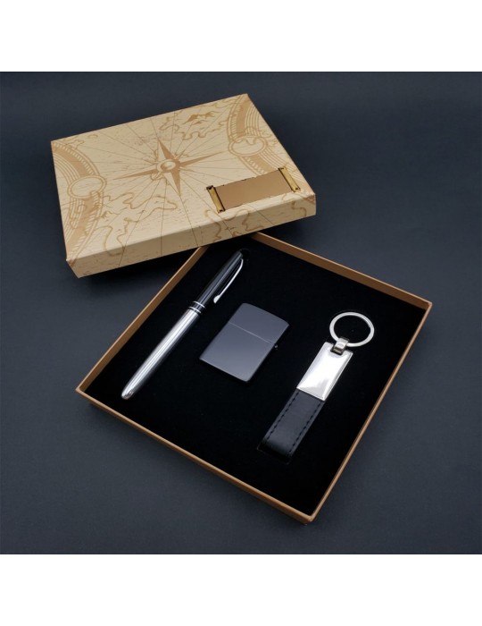 Kalem Çakmak Anahtarlık Silver Set