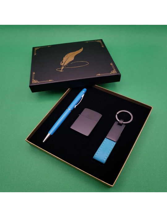 Çakmak Anahtarlık Ve Tükenmez Kalem Turkuaz