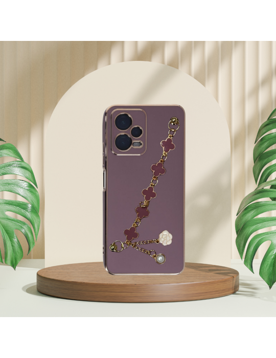 XİAOMİ REDMİ NOTE 12 PRO PLUS 5G ELÇEK ŞANZELİZE KILIF LİLA