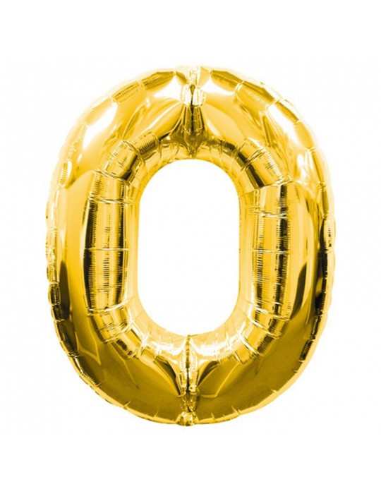 0 Rakamlı Folyo Balon Gold Renk 40 inç