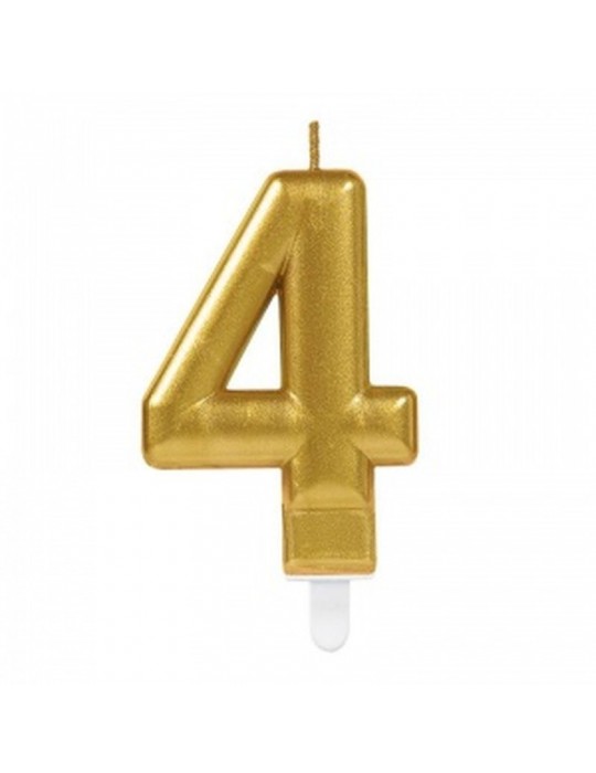 4 Rakam Mum Gold Renk