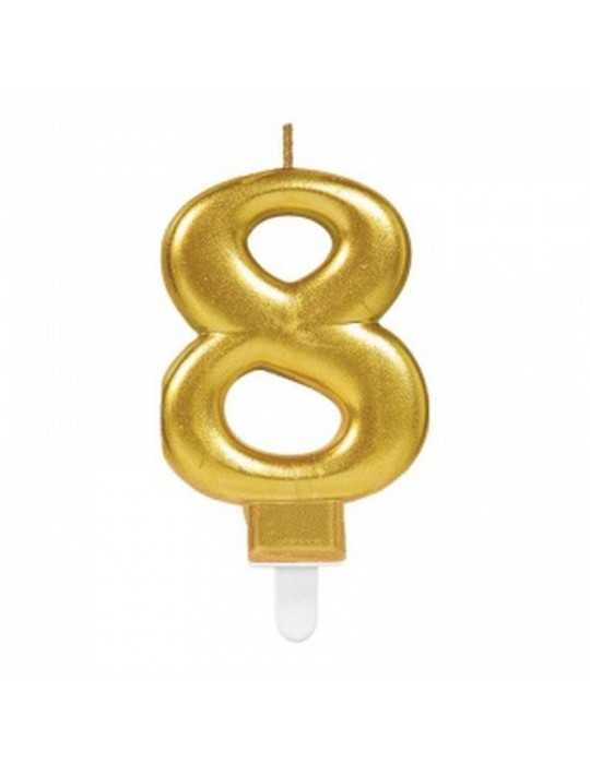 8 Rakam Mum Gold Renk