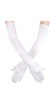 Beyaz Renk Dirseğe Kadar Uzun Kumaş Eldiven 40 cm