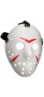 Beyaz Renk Kırmızı Çizgili Tam Yüz Hokey Jason Maskesi Hannibal Maskesi