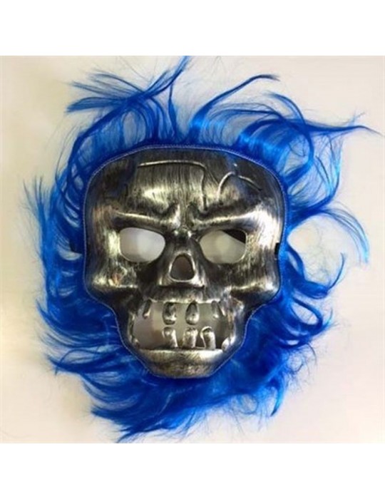 Cadılar Bayramı Lacivert Saçlı Maske