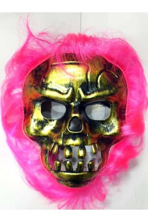Cadılar Bayramı Pembe Saçlı Maske Cadılar Bayramı Pembe Saçlı Maske