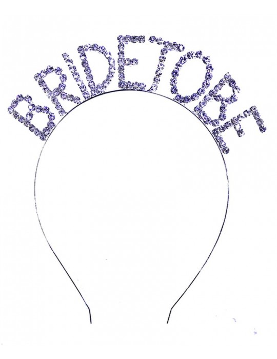 Kristal Taşlı Gümüş Renk Bride To Be Gelin Tacı