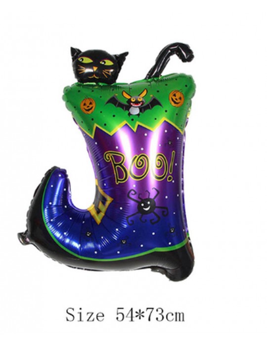 Halloween Çizmeli Kara Kedi Folyo Balon