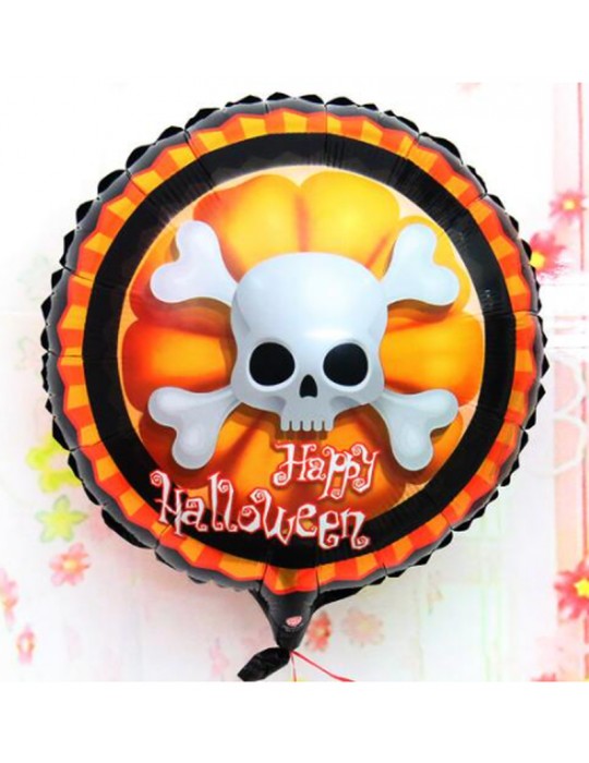 Halloween İskelet Kuru Kafa Folyo Balon 18 inç