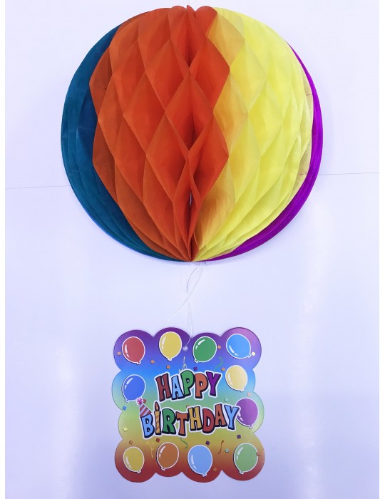 Kağıt Süs Happy Birthday Dekor 55 cm-0748