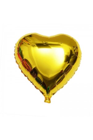 Kalp Balon Folyo Sarı 60 cm 24 inç