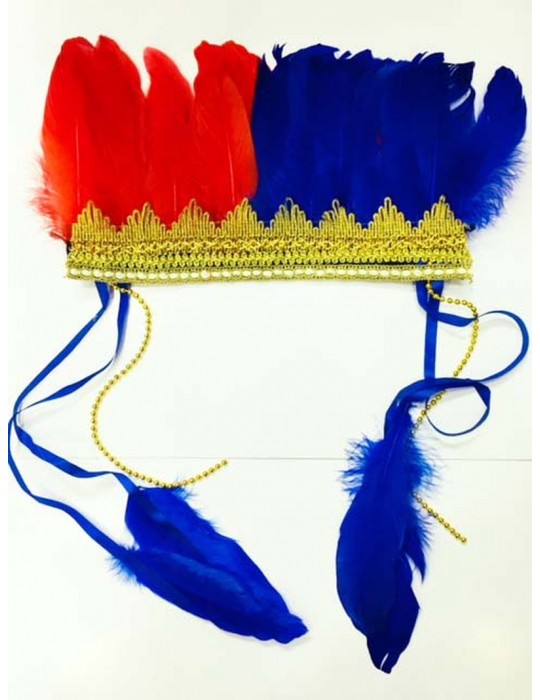 Bordo Mavi Renk Tüylü Kızılderili Başlığı | Trabzonspor Taraftar Başlığı