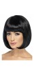 Siyah Renk Parti Peruğu Küt Saç