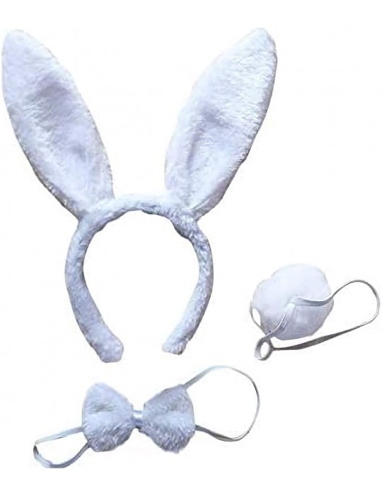 Tavşan Kostüm Seti Taç Papyon Kuyruk Beyaz Renk