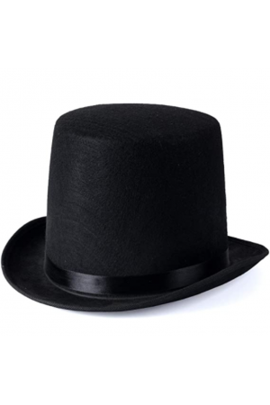 İkinci Kalite Yetişkinler İçin Siyah Renk Ringmaster Sihirbaz Şapkası Fötr Şapka 12 cm İkinci Kalite Yetişkinler İçin Siyah Renk Ringmaster Sihirbaz Şapkası Fötr Şapka 12 cm