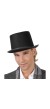 İkinci Kalite Yetişkinler İçin Siyah Renk Ringmaster Sihirbaz Şapkası Fötr Şapka 12 cm