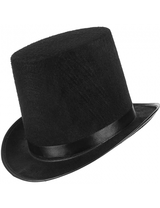 Yetişkinler İçin Siyah Renk Ringmaster Sihirbaz Şapkası Silindir Şapka