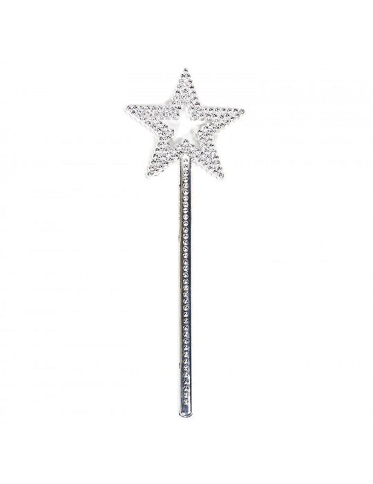 Yıldız Model Peri Asası Melek Asası Prenses Asası Metalize Gümüş Renk