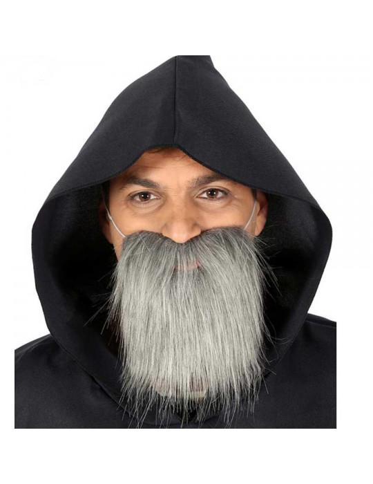 Kırçıllı Korsan Sakalı Gri Renk Takma Sakal