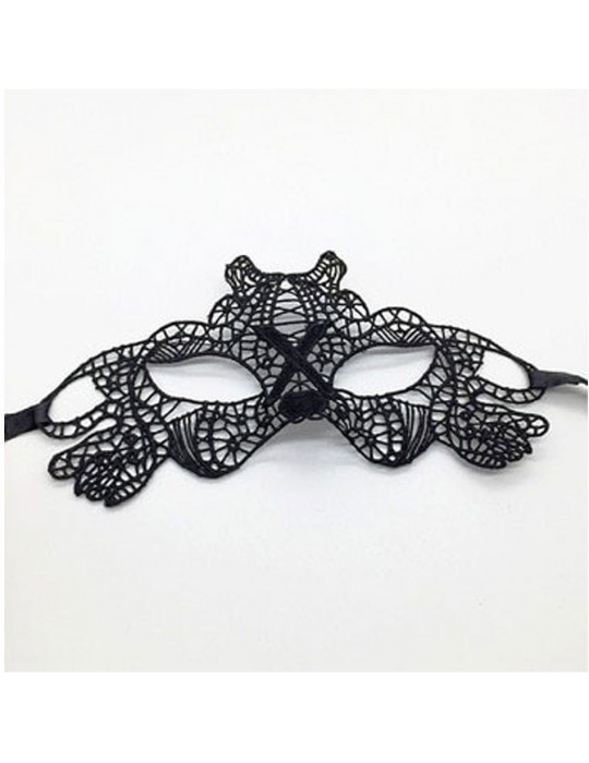 Siyah Renk Dantel Kesim Dantel İşlemeli Balo Parti Maskesi 11 No