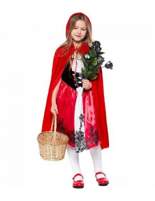 Kırmızı Başlıklı Kız Şapkalı Pelerin 90 cm