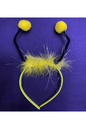 Sarı Ponponlu Gösteriler İçin Plastik Arı Maya Tacı Sarı Ponponlu Gösteriler İçin Plastik Arı Maya Tacı