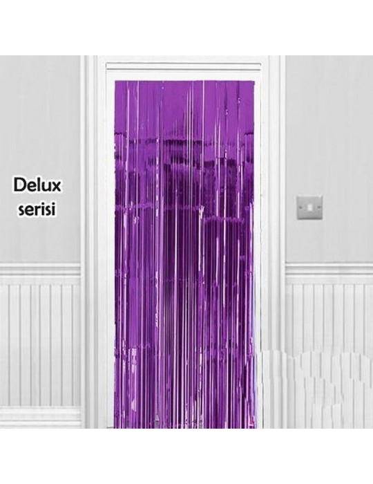 Işıltılı Duvar ve Kapı Perdesi Mor Renk 90x200 cm