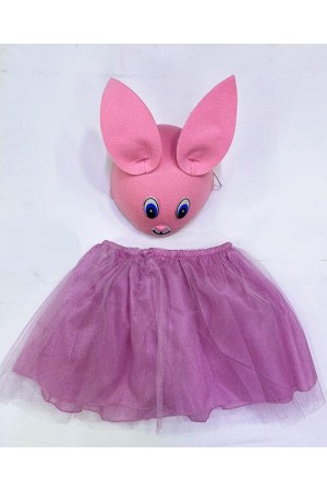 Tavşan Kostümü Pembe - 23 Nisan Tavşan Şapka ve Tütü Etek Seti 2 Parça Tavşan Kostümü Pembe - 23 Nisan Tavşan Şapka ve Tütü Etek Seti 2 Parça