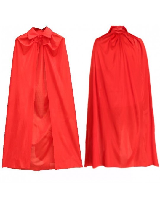 Kırmızı Renk Yakalı Pelerin 120 cm