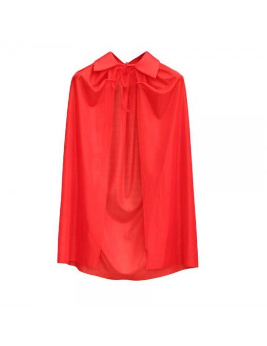 Kırmızı Renk Yakalı Pelerin Çocuk Boy 90 cm