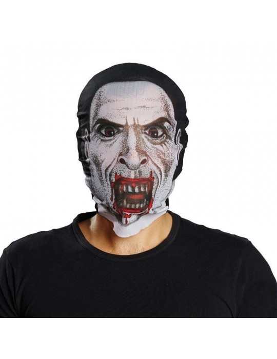 Kafaya Tam Geçmeli Bez Vampir Maskesi - Streç Korku Maskesi - 3D Baskılı Maske Model 2
