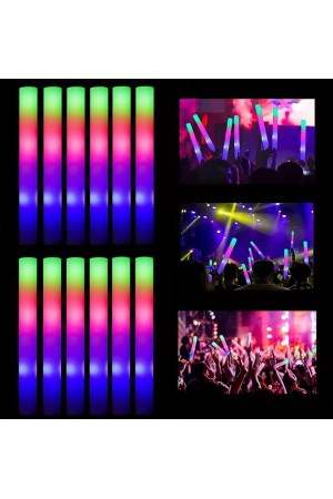 Led Işıklı Rengarenk Sünger Parti Çubuk Işıklı Kauçuk Sopa 46 cm 12 Adet Led Işıklı Rengarenk Sünger Parti Çubuk Işıklı Kauçuk Sopa 46 cm 12 Adet