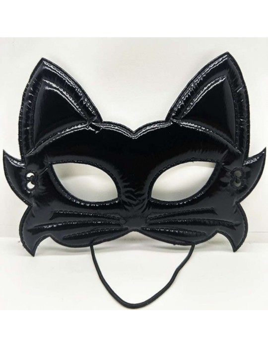 Siyah Renk Kumaş Malzemeden İmal Eva Kedi Maskesi 19x15 cm