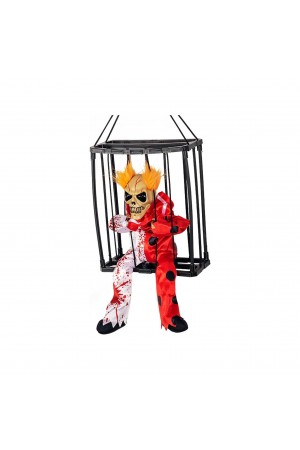 Hareketli Sesli Sensörlü Mahkum Joker İskelet Dekorasyon 22x27 cm Hareketli Sesli Sensörlü Mahkum Joker İskelet Dekorasyon 22x27 cm