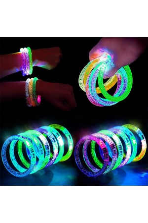 Led Işıklı Pilli Işıklı Rengarenk Bileklik Işıklı Bilezik Karışık Renk 1 Adet Led Işıklı Pilli Işıklı Rengarenk Bileklik Işıklı Bilezik Karışık Renk 1 Adet