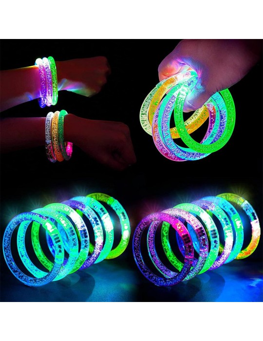 Led Işıklı Pilli Işıklı Rengarenk Bileklik Işıklı Bilezik Karışık Renk 1 Adet