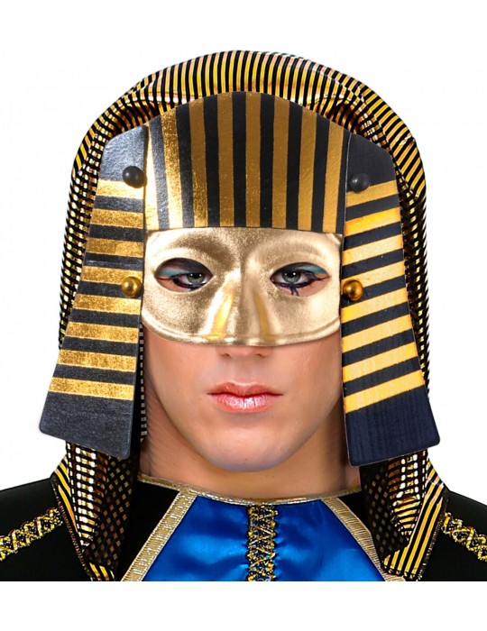 Mısırlı Maskesi Lastik Aparatlı Firavun Maskesi 21x23 cm