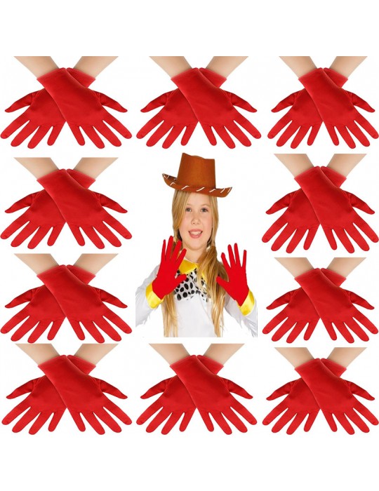 Kırmızı Renk Likralı 23 Nisan 29 Ekim 19 Mayıs Gösteri Bando Eldiveni 10 Çift ( 20 Adet )